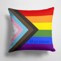 Carolines Treasures CK7990PW1414 Gay Progress Pride All are Welcome Fabric Deco