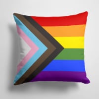 Carolines Treasures CK8014PW1414 Gay Pride Progress Pride Fabric Decorative Pil