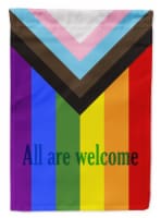 Carolines Treasures CK7990CHF Gay Progress Pride All are Welcome House Flag