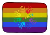 Carolines Treasures CK8020DDM Gay Pride Peace Hands Dish Drying Mat