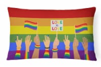 Carolines Treasures CK8016PW1216 Gay Pride Parade Canvas Fabric Decorative Pill
