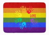 Carolines Treasures CK8021RUG Gay Pride Love Hands Machine Washable Memory Foam