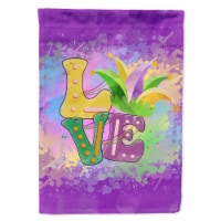 Carolines Treasures WDK4650CHF 40 x 28 in. Unisex Love Mardi Gras Canvas House Flag