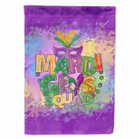 Carolines Treasures WDK4654CHF 40 x 28 in. Unisex Mardi Gras Squad Canvas House Flag