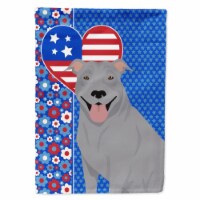 Carolines Treasures WDK5124CHF 40 x 28 in. Blue Pit Bull Terrier USA American Canvas House Fl