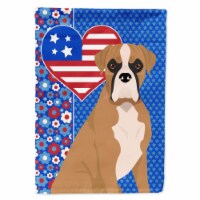 Carolines Treasures WDK5146CHF 40 x 28 in. Natural Eared Fawn Boxer USA American Canvas House