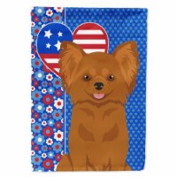 Carolines Treasures WDK5167CHF 40 x 28 in. Longhaired Red Chihuahua USA American Canvas House