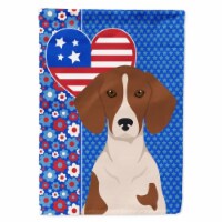 Carolines Treasures WDK5199CHF 40 x 28 in. Red Piebald Dachshund USA American Canvas House Fl