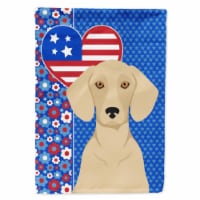 Carolines Treasures WDK5207CHF 40 x 28 in. Cream Dachshund USA American Canvas House Flag