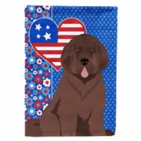 Carolines Treasures WDK5251CHF 40 x 28 in. Brown Newfoundland USA American Canvas House Flag