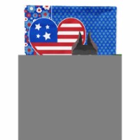 Carolines Treasures WDK5280CHF 40 x 28 in. Black & Silver Schnauzer USA American Canvas House