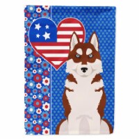 Carolines Treasures WDK5298CHF 40 x 28 in. Red Siberian Husky USA American Canvas House Flag