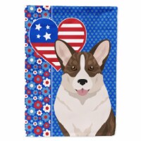 Carolines Treasures WDK5300CHF 40 x 28 in. Brindle Cardigan Corgi USA American Canvas House F