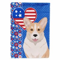 Carolines Treasures WDK5301CHF 40 x 28 in. Fawn Cardigan Corgi USA American Canvas House Flag