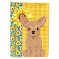 Carolines Treasures WDK5379CHF 40 x 28 in. Summer Sunflowers Gold Chihuahua Canvas House Flag