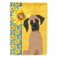Carolines Treasures WDK5427CHF 40 x 28 in. Summer Sunflowers Fawn Great Dane Canvas House Fla