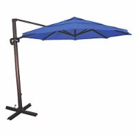 California Umbrella CAUCALI118A117-5401-DWV Cali Series 11 ft. Crank Lift Side Tilt Cantileve