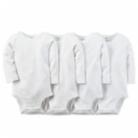 carter's® 18M 4-Pack Cotton Long Sleeve Bodysuits in White
