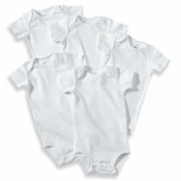 carter's® Size 12M 5-Pack Cotton Short Sleeve Bodysuits in White Perspective: Main