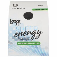 Leggs Sheer Energy Medium Support Sheer Pantyhose - Black