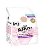 Silken Mist Ultra Sheer Run Resist Control Top Sheer Toe - Jet Black Perspective: Main