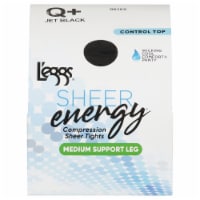 L'Eggs® Sheer Energy Medium Support Sheer Pantyhose - Black