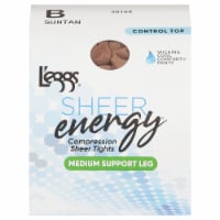 L'EGGS Sheer Energy Medium Support Control Top Sheer Toe - Suntan