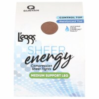 L'Eggs® Sheer Energy Medium Support Control Top Reinforced Toe Pantyhose - Sun Tan Perspective: Main