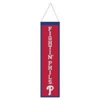 Wraft Fanatics 9416647829 8 x 32 in. MLB Heritage Slogan Design Philadelphia Phillies Wool Ba
