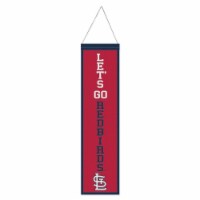 Wraft Fanatics 9416647886 8 x 32 in. St. Louis Cardinals Wool Heritage Slogan Design Banner