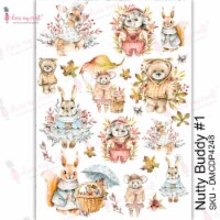 Dress My Craft Transfer Me Sheet A4-Nutty Buddy #1