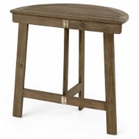 Noble House Westmount Outdoor Acacia Wood Folding Bistro Table in Gray