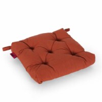 Noble House Bandel Indoor Fabric Classic Tufted Chair Cushion in Muted Orange