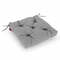 Noble House Navagio Outdoor Fabric Tufted Chair Cushion in Charcoal