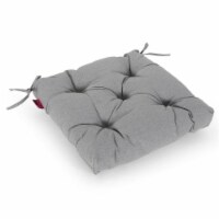 Noble House Banff Indoor Fabric Classic Tufted Chair Cushion in Charcoal
