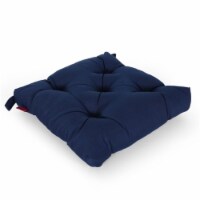 Noble House Baird Indoor Fabric Classic Tufted Chair Cushion in Navy