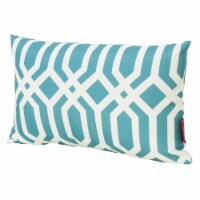 Noble House Manduka Arabesque Rectangular Pillow in Dark Teal