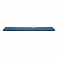 Noble House Nadine Outdoor Fabric Chaise Lounge Cushion in Blue