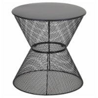 Noble House Nevada Outdoor Iron Side Table in Matte Black