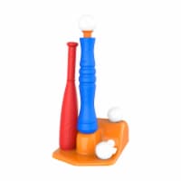 Preschool Softball Hitting Aid Training Practice Kids T-Ball Set 3 Balls Bat