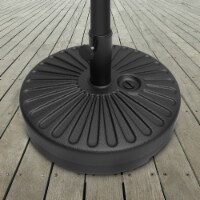 Patio Umbrella Base Weighted Round Umbrella Holder- Fill with Sand - For Use Outdoors on