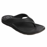 Totes® Women's Sol Bounce Ara Thong Sandals - Black Perspective: Main