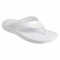 Totes® Women's Sol Bounce Ara Thong Sandals - White Perspective: Main
