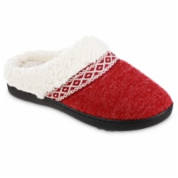 Isotoner® Women's Heathered Knit Ada Hoodback Slippers - Chili