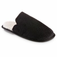 Isotoner® Quilted Velour Emmie Scuff Slipper - Black Perspective: Main