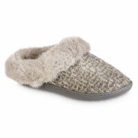 Isotoner® Samantha Sweater Knit Hoodback Slipper - Gray