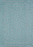Backyard Bungalow Fifer Zane Area Rug - Aqua and Grey Perspective: Main
