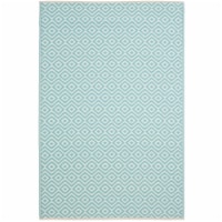 Backyard Bungalow Polyweave Dale Area Rug - Cream and Aqua Perspective: Main