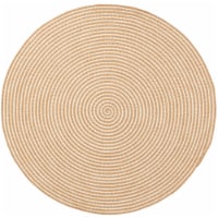 Backyard Bungalow Polypropylene Braided Round Area Rug - Natural Perspective: Main
