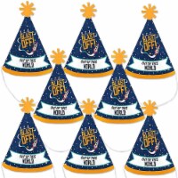 Big Dot of Happiness Blast Off to Outer Space - Mini Cone Rocket Ship Small Party Hats 8 Ct